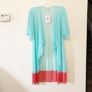 LuLaRoe Monroe Kimono Light Blue Sheer Small